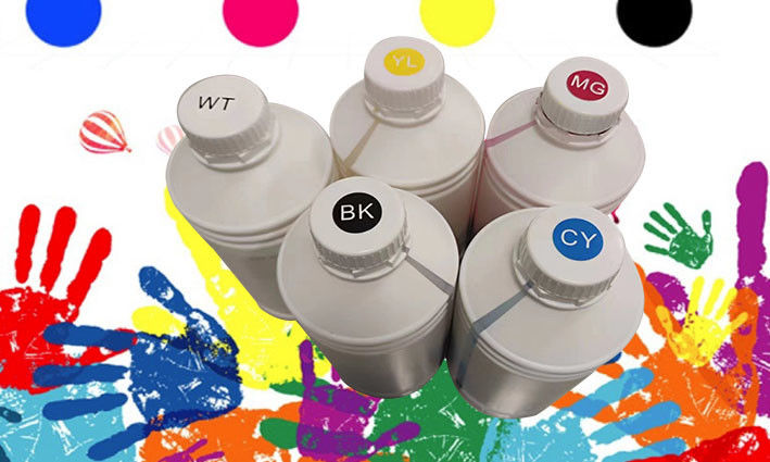 การผูกมัดดั้งเดิม DTF Transfer Printer Ink Color Spectrum High Reduction