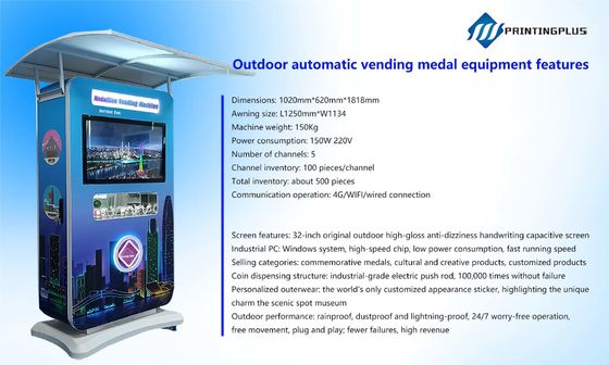 เครื่องขายของอัตโนมัติที่มีพลังงาน 220 วอลต์ สําหรับสถานที่ท่องเที่ยว